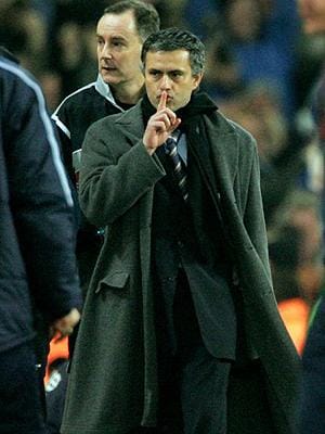Jose Mourinho on the touchline